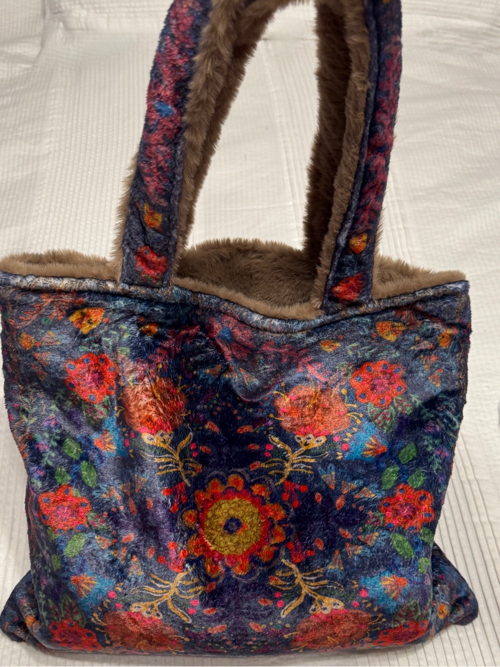 Plush Faux Fur REVERSIBLE TOTE